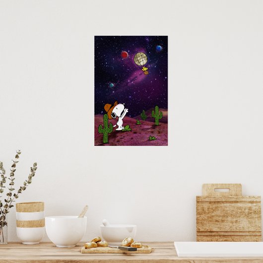 Erdnüsse | Snoopy & Woodstock Cowboy Poster (Küche)