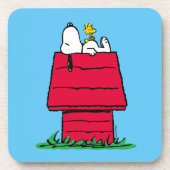 Erdnüsse | Snoopy & Woodstock Doghouse Getränkeuntersetzer (Vorderseite)