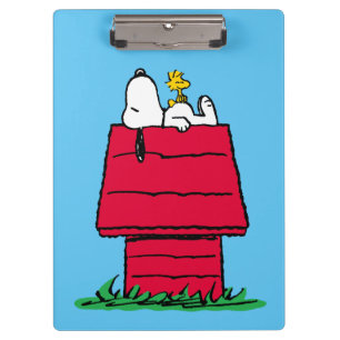 Erdnüsse   Snoopy & Woodstock Doghouse Klemmbrett