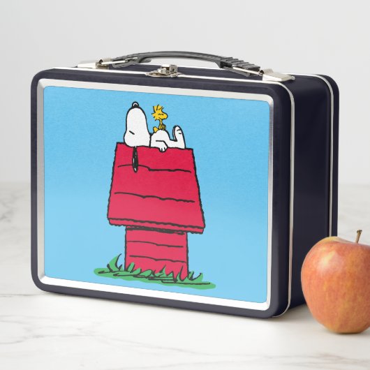 Erdnüsse | Snoopy & Woodstock Doghouse Metall Brotdose (Beispiel)