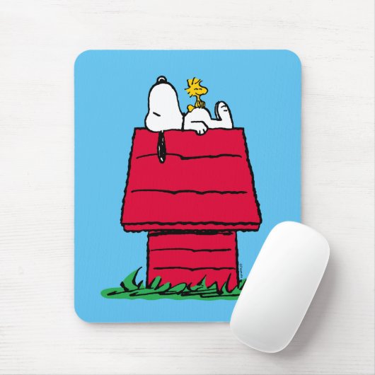Erdnüsse | Snoopy & Woodstock Doghouse Mousepad (Mit Mouse)
