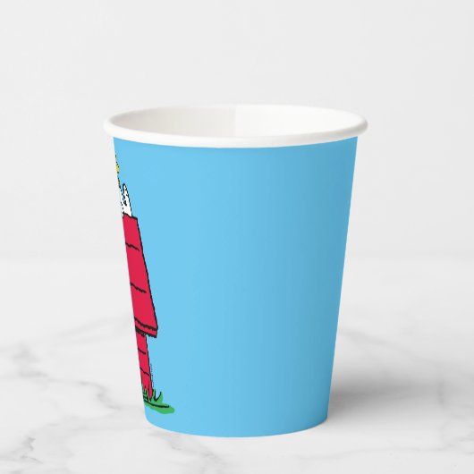 Erdnüsse | Snoopy & Woodstock Doghouse Pappbecher (Links)