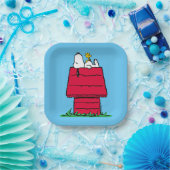 Erdnüsse | Snoopy & Woodstock Doghouse Pappteller (Party)