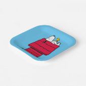 Erdnüsse | Snoopy & Woodstock Doghouse Pappteller (Gewinkelt)