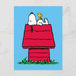 Erdnüsse Snoopy & Woodstock Doghouse Postkarte