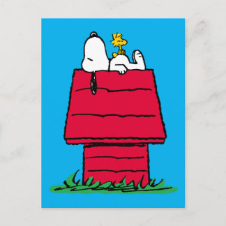 Erdnüsse | Snoopy & Woodstock Doghouse Postkarte
