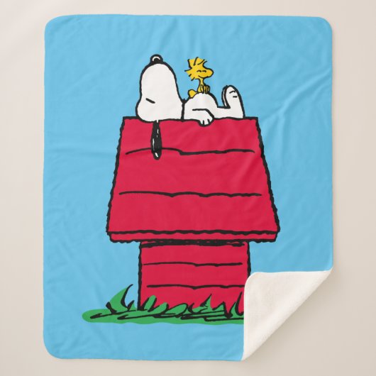 Erdnüsse | Snoopy & Woodstock Doghouse Sherpadecke (Vorderseite)
