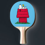 Erdnüsse | Snoopy & Woodstock Doghouse Tischtennis Schläger<br><div class="desc">Karo dieses lustige Design aus Erdnüssen mit Snoopy und Woodstock.</div>