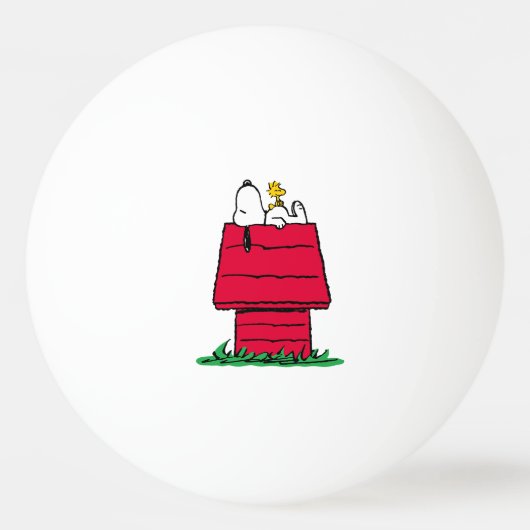Erdnüsse | Snoopy & Woodstock Doghouse Tischtennisball (Vorderseite)