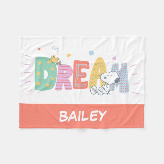 Erdnüsse | Snoopy & Woodstock Dream Fleecedecke (Vorderseite (Horizontal))