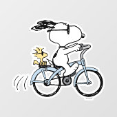 Erdnüsse | Snoopy & Woodstock Fahrrad Fensteraufkleber (Blatt)