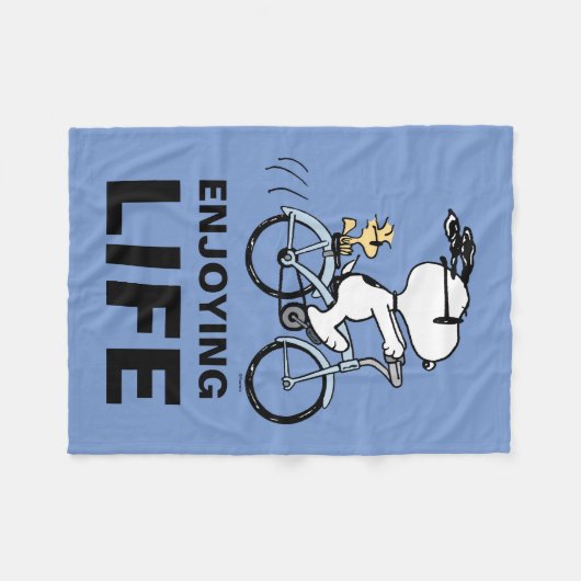 Erdnüsse | Snoopy & Woodstock Fahrrad Fleecedecke (Vorderseite (Horizontal))