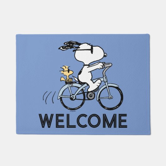 Erdnüsse | Snoopy & Woodstock Fahrrad Fußmatte (Vorderseite)