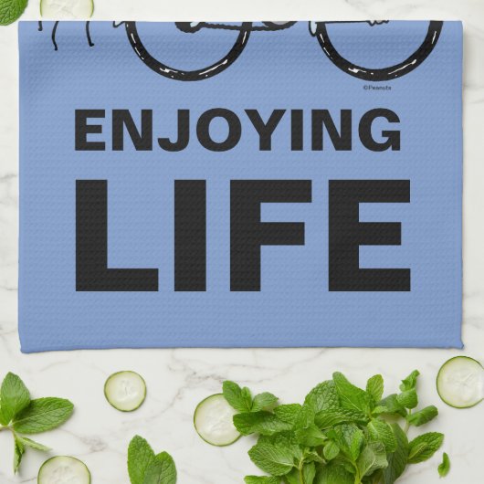 Erdnüsse | Snoopy & Woodstock Fahrrad Geschirrtuch (Gefaltet)