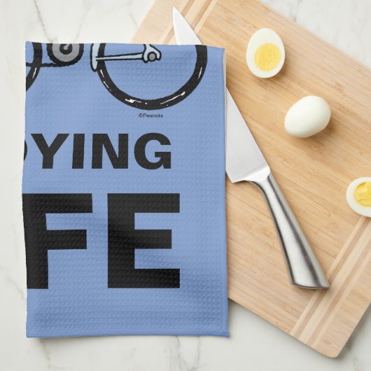 Erdnüsse | Snoopy & Woodstock Fahrrad Geschirrtuch (Viertel Falte)