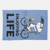 Erdnüsse | Snoopy & Woodstock Fahrrad Geschirrtuch (Horizontal)