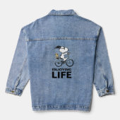 Erdnüsse | Snoopy & Woodstock Fahrrad Jeansjacke (Rückseite)