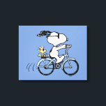 Erdnüsse | Snoopy & Woodstock Fahrrad Leinwanddruck<br><div class="desc">Karo in diesem phantastischen Erdnussdesign mit Snoopy und Woodstock.</div>