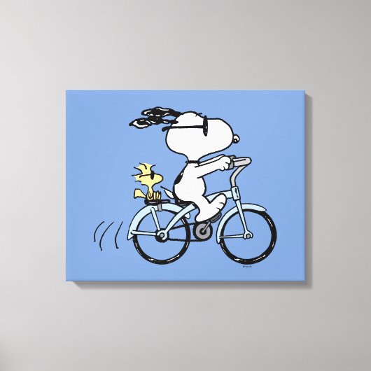 Erdnüsse | Snoopy & Woodstock Fahrrad Leinwanddruck (Vorderseite)
