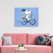 Erdnüsse | Snoopy & Woodstock Fahrrad Leinwanddruck (Insitu (Wohnzimmer))