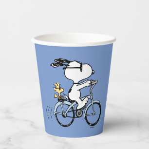 Erdnüsse   Snoopy & Woodstock Fahrrad Pappbecher