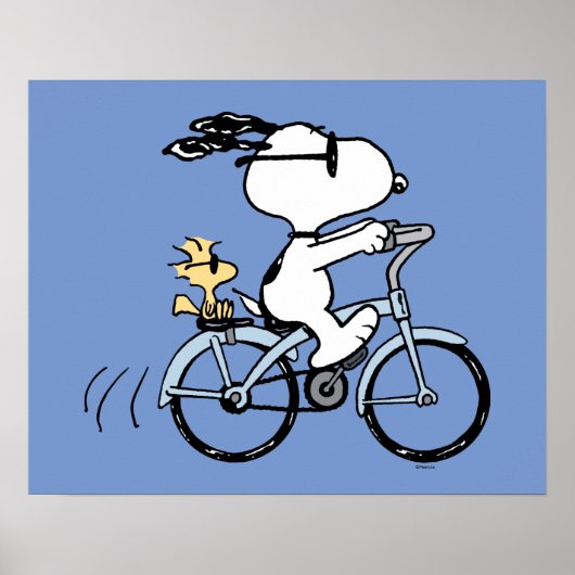 Erdnüsse | Snoopy & Woodstock Fahrrad Poster (Vorne)