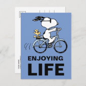 Erdnüsse | Snoopy & Woodstock Fahrrad Postkarte (Vorne/Hinten)
