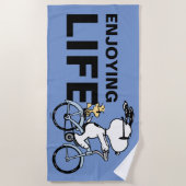 Erdnüsse | Snoopy & Woodstock Fahrrad Strandtuch (Vorderseite)