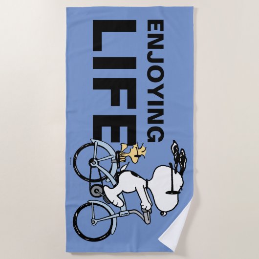 Erdnüsse | Snoopy & Woodstock Fahrrad Strandtuch (Vorderseite)