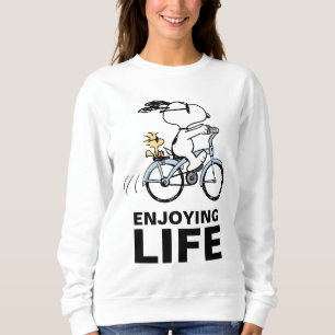 Erdnüsse   Snoopy & Woodstock Fahrrad Sweatshirt