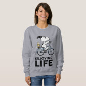Erdnüsse | Snoopy & Woodstock Fahrrad Sweatshirt (Vorne ganz)