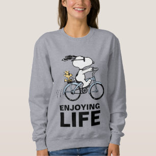 Erdnüsse   Snoopy & Woodstock Fahrrad Sweatshirt