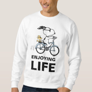 Erdnüsse   Snoopy & Woodstock Fahrrad Sweatshirt