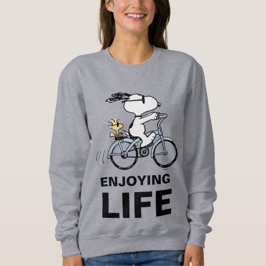 Erdnüsse | Snoopy & Woodstock Fahrrad Sweatshirt (Vorderseite)