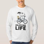 Erdnüsse | Snoopy & Woodstock Fahrrad T-Shirt<br><div class="desc">Karo in diesem phantastischen Erdnussdesign mit Snoopy und Woodstock.</div>