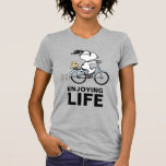 Erdnüsse | Snoopy & Woodstock Fahrrad T-Shirt<br><div class="desc">Karo in diesem phantastischen Erdnussdesign mit Snoopy und Woodstock.</div>