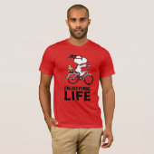 Erdnüsse | Snoopy & Woodstock Fahrrad T-Shirt (Vorne ganz)