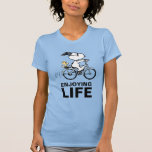 Erdnüsse | Snoopy & Woodstock Fahrrad T-Shirt<br><div class="desc">Karo in diesem phantastischen Erdnussdesign mit Snoopy und Woodstock.</div>