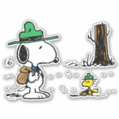 Erdnüsse | Snoopy & Woodstock Familienurlaub Aufkleber (Vorderseite)