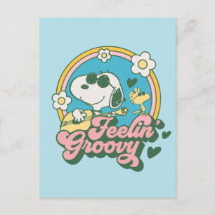Erdnüsse   Snoopy & Woodstock Feelin'Groovy Postkarte