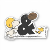 Erdnüsse | Snoopy & Woodstock Football Aufkleber (Vorderseite)
