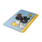 Erdnüsse | Snoopy & Woodstock Football Badematte (Schrägansicht)
