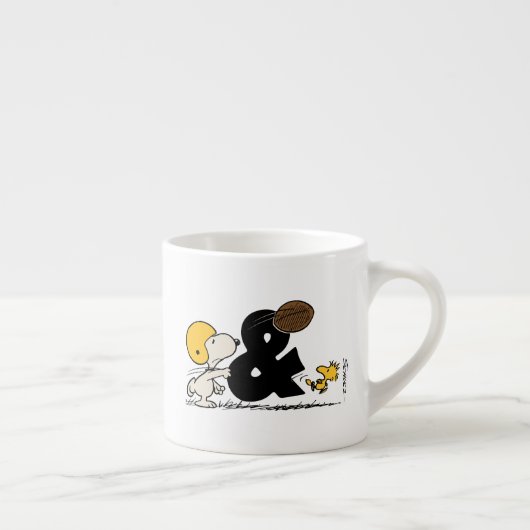 Erdnüsse | Snoopy & Woodstock Football Espressotasse (Rechts)