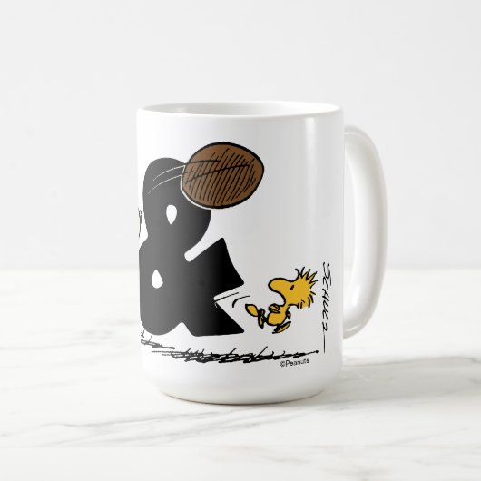 Erdnüsse | Snoopy & Woodstock Football Kaffeetasse (VorderseiteRechts)