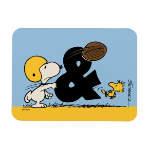 Erdnüsse   Snoopy & Woodstock Football Magnet