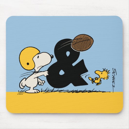 Erdnüsse | Snoopy & Woodstock Football Mousepad (Vorne)