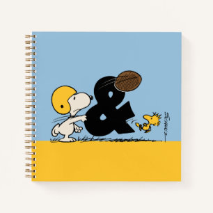 Erdnüsse   Snoopy & Woodstock Football Notizblock