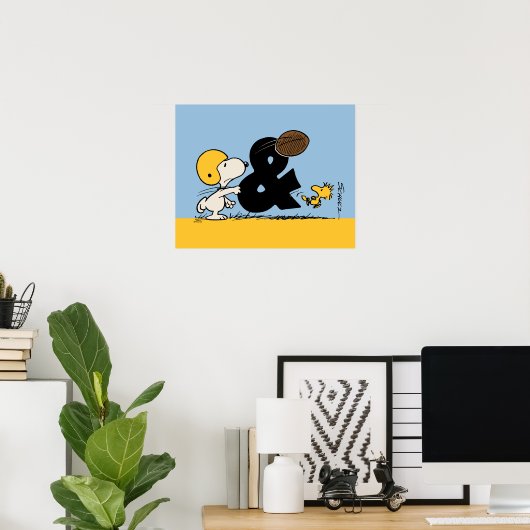 Erdnüsse | Snoopy & Woodstock Football Poster (Heimbüro)