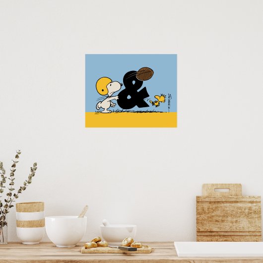 Erdnüsse | Snoopy & Woodstock Football Poster (Küche)