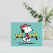 Erdnüsse | Snoopy, Woodstock & Friends Golf Postkarte (Stehend Vorderseite)
